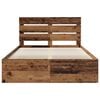 vidaXL Estructura de cama con cabecera Madera vieja 140 x 200 cm