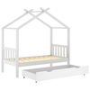 vidaXL Estructura cama ni&ntilde;os con caj&oacute;n madera pino blanco 80x160 cm