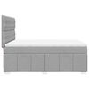 vidaXL Cama box spring con colch&oacute;n tela gris claro 140x200 cm