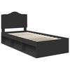 vidaXL Estructura de cama Negro 90 x 190 cm Madera de pino macizo