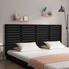 vidaXL Cabecero de cama de pared madera maciza pino negro 186x3x91,5cm