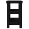 vidaXL Banco de trabajo de madera maciza de pino negro 78,5x50x80 cm