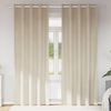vidaXL Cortinas opacas 2 pcs Crema 140 x 225 cm Terciopelo