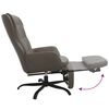 vidaXL Sill&oacute;n de relax y reposapi&eacute;s cuero artificial gris antracita