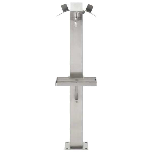 vidaXL Columna de agua de jard&iacute;n acero inoxidable cuadrada 95 cm