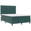 vidaXL Cama Box Spring LED Verde oscuro 160 x 200 cm Terciopelo