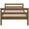 vidaXL Estructura de cama madera maciza de pino marr&oacute;n miel 75x190 cm