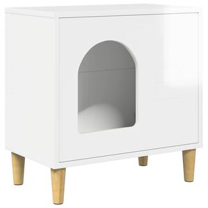 vidaXL Casa para Gatos Brillante 51 x 30 x 52 cm Madera de ingenier&iacute;a