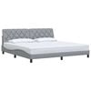 vidaXL Estructura de cama sin colch&oacute;n tela gris claro 200x200 cm