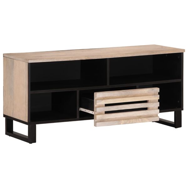 vidaXL Mueble de TV madera maciza de mango 100x34x46 cm
