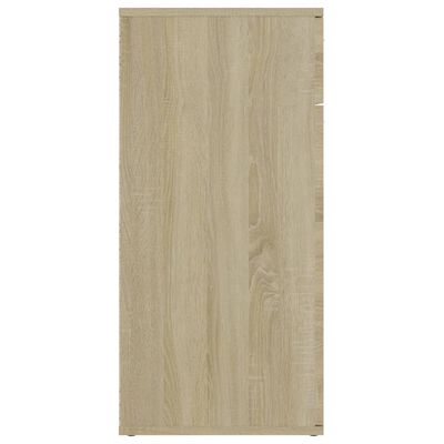 vidaXL Aparador de madera contrachapada color roble Sonoma 80x36x75 cm