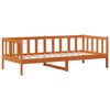 vidaXL Cama d&iacute;a Madera Encerada Marr&oacute;n y Blanca 90 x 200 cm
