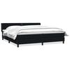 vidaXL Cama box spring con colch&oacute;n terciopelo negro 200x220 cm
