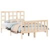 vidaXL Estructura de cama de matrimonio con cabecero madera maciza