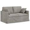 vidaXL Sof&aacute; 2 pcs Gris Claro 138 x 78 x 80 cm Terciopelo