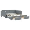 vidaXL Sof&aacute; cama nido con cajones tela gris claro 100x190 cm