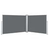 vidaXL Toldo lateral retr&aacute;ctil gris antracita 120x1000 cm