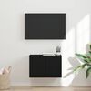 vidaXL Mueble de TV Montado en la Pared Negro 59,5 x 31 x 40 cm