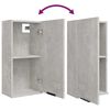 vidaXL Set muebles de ba&ntilde;o 2 piezas madera contrachapada gris hormig&oacute;n