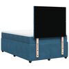 vidaXL Cama box spring con colch&oacute;n terciopelo azul oscuro 120x200 cm