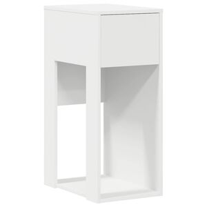 vidaXL Torre de ordenador con caj&oacute;n blanco 30x44x74 cm