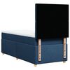 vidaXL Cama box spring con colch&oacute;n tela azul 90x200 cm