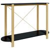 vidaXL Mesa consola de madera contrachapada negro 110x38x75 cm