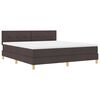 vidaXL Cama tipo Box Spring Marr&oacute;n oscuro 180 x 200 cm tela