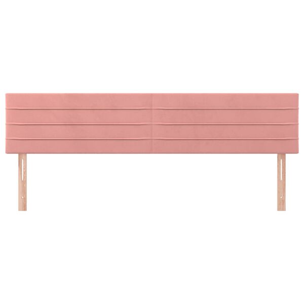 vidaXL Cabeceros terciopelo rosa 160x5x78/88 cm