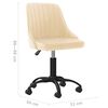 vidaXL Sillas de comedor giratorias 4 unidades terciopelo crema
