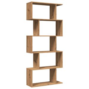 vidaXL Librer&iacute;a divisora 5 niveles madera roble artisan 70x24x161 cm
