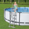 Bestway Escalera de seguridad para piscina 4 pelda&ntilde;os Flowclear 132 cm