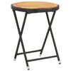 vidaXL Mesa de centro rat&aacute;n sint&eacute;tico y madera maciza de acacia 60 cm