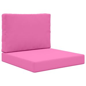 vidaXL Coj&iacute;n para sof&aacute; de exterior 2 pcs Rosa Poli&eacute;ster