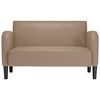 vidaXL Sof&aacute; Loveseat Cappuccino 110 cm Cuero sint&eacute;tico