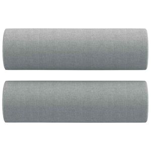 vidaXL Cojines decorativos 2 uds tela gris claro &Oslash;15x50 cm