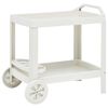 vidaXL Carrito de bebidas pl&aacute;stico blanco 69x53x72 cm