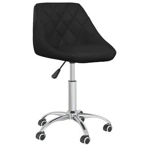 vidaXL Silla de oficina giratoria de cuero sint&eacute;tico negro