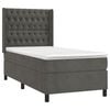 vidaXL Cama box spring con colch&oacute;n terciopelo gris oscuro 80x200 cm