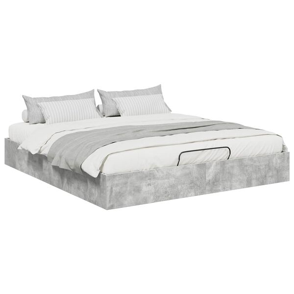 vidaXL Estructura de Cama Ottoman Concreto 193 x 120 x 25 cm