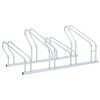 vidaXL Soporte para 4 bicicletas suelo independiente acero galvanizado