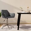 vidaXL Silla de comedor giratoria tela gris oscuro