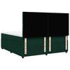 vidaXL Cama box spring con colch&oacute;n terciopelo verde oscuro 200x200 cm