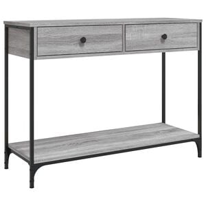 vidaXL Mesa consola madera de ingenier&iacute;a gris Sonoma 100x34,5x75 cm
