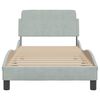 vidaXL Estructura de cama Dover terciopelo gris claro 80x200 cm