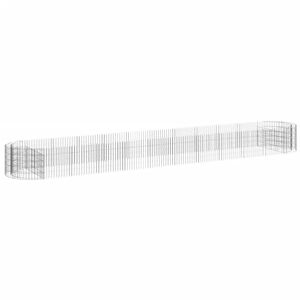 vidaXL Arriate de gaviones de hierro galvanizado 600x100x50 cm