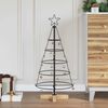 vidaXL &Aacute;rbol Cono de Navidad con soporte Negro 90 cm Acero