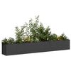 vidaXL Jardinera de acero laminado en fr&iacute;o negro 280x40x40 cm