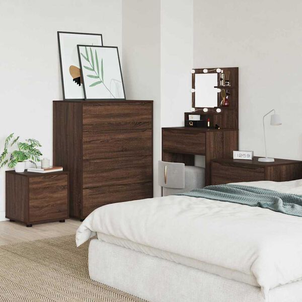 vidaXL Gabinete de Ba&ntilde;o Roble Marr&oacute;n 40,5 x 40 x 44 cm