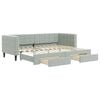 vidaXL Sof&aacute; cama nido con cajones terciopelo gris claro 80x200 cm